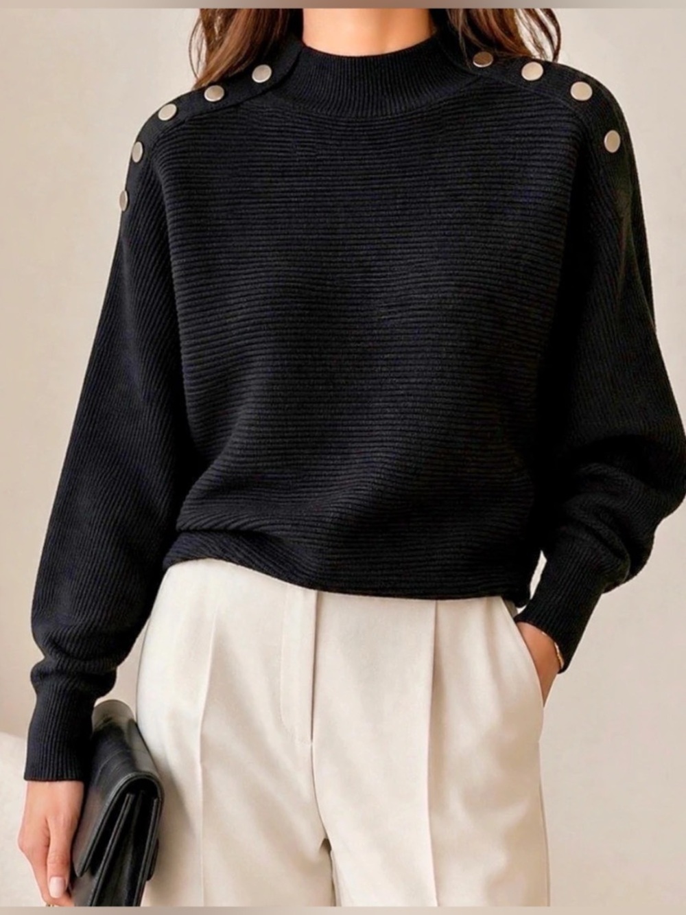 💕Silent Show Pick 💕Premise Knit Mock Neck Sweater